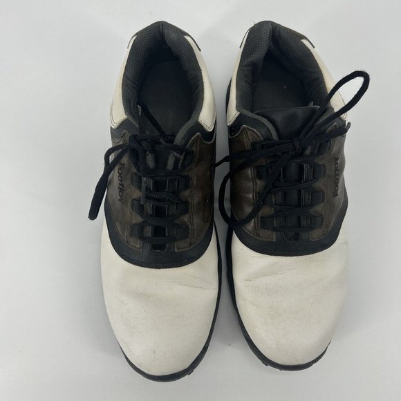 Footjoy‎ Golf Shoes Mens Size 11.5W Brown/White Saddle Soft Spikes Greenjoys - Picture 5 of 16